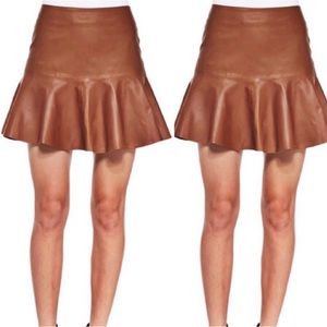 Karina grimaldi leather skirt